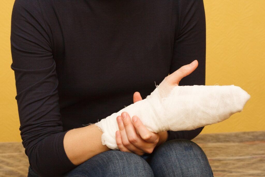 medically bandaged hand